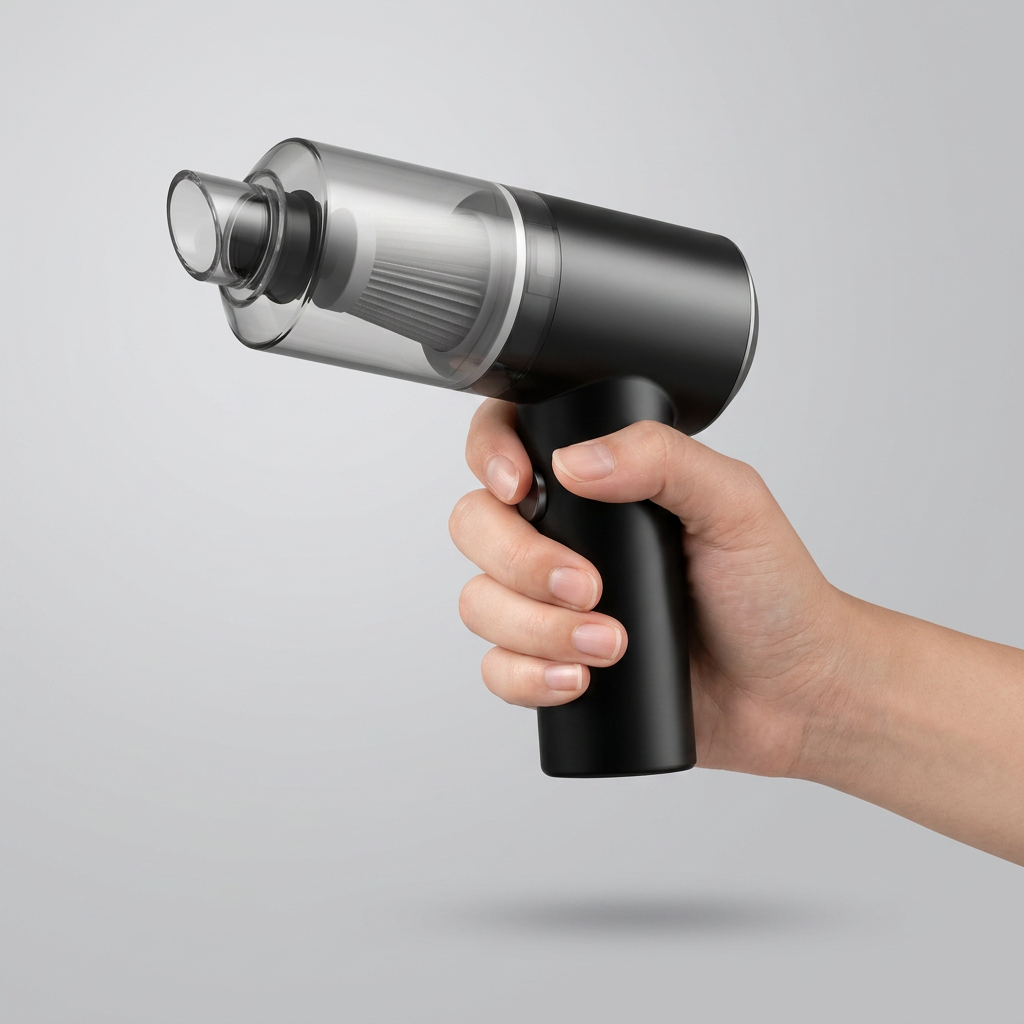 AirJet Pro held in hand — compact size